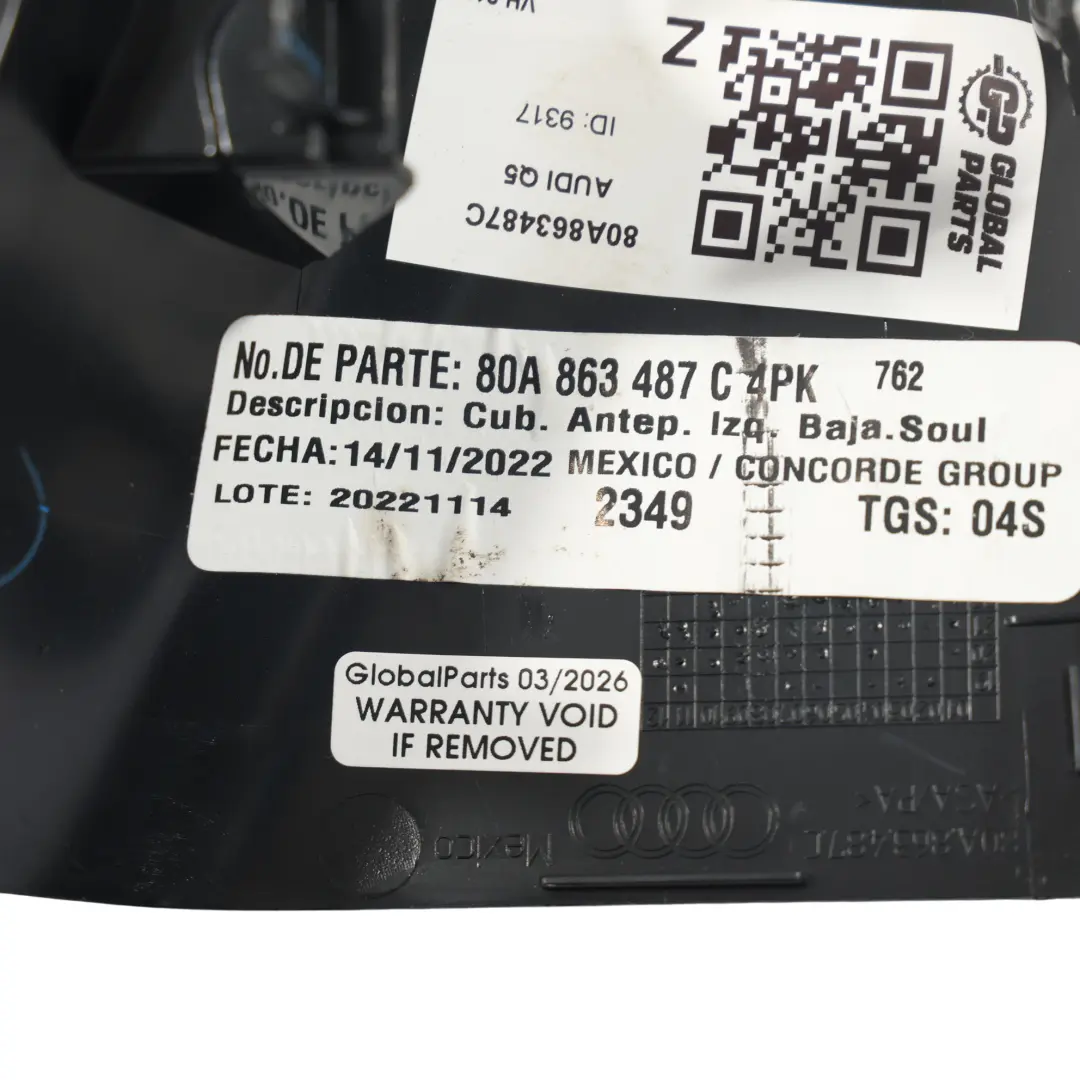 Panneau Garniture Sol Coffre Intérieur Gauche pour Audi Q5 FY à propos du numéro de pièce 80A863487C Audi Q5 FY Panneau Garniture Sol Coffre Intérieur Gauche - SKU 80A863487C - Numéro de pièce 80A863487C