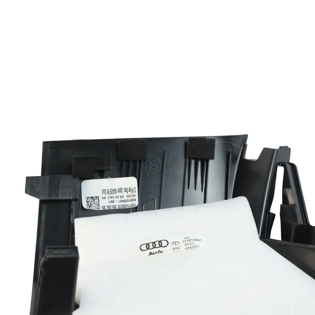 Audi Q5 FY Rear D-Pillar Trim Cover Panel Upper Right O/S Black - SKU 80A867246B - Part number 80A867246B
