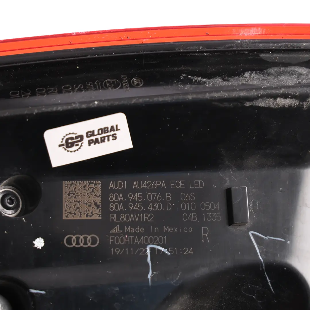 Audi Q5 FY Rear Tail Light Lamp LED Right O/S - SKU 80A945076B-1 - Part number 80A945076B