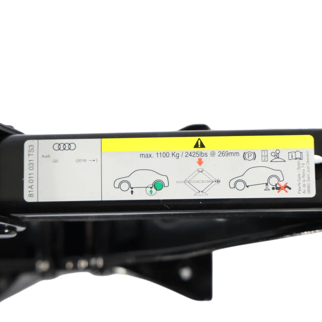 Cric Voiture Outil Urgence Roue Poignée Levier pour Audi Q2 GA à propos du numéro de pièce 81A011031 Audi Q2 GA Cric Voiture Outil Urgence Roue Poignée Levier - SKU 81A011031 - Numéro de pièce 81A011031