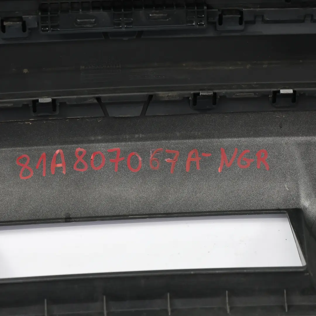 Bumper Trim Panel Covering Nano Grey Metallic - X7M to Audi Q2 GA Rear with Part number 81A807067A Audi Q2 GA Rear Bumper Trim Panel Covering Nano Grey Metallic - X7M - SKU 81A807067A-NGR - Part number 81A807067A