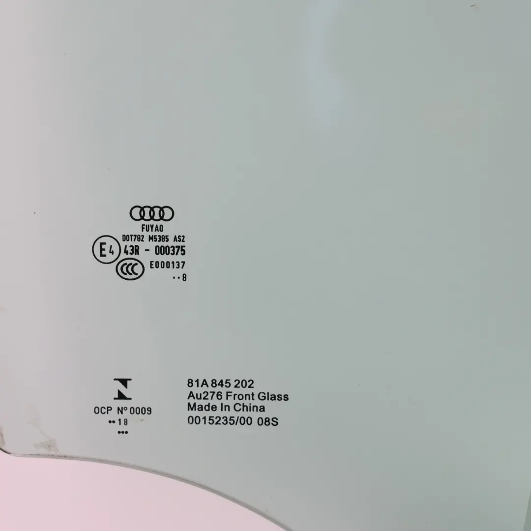 Door Window Glass Front Right O/S AS2 to Audi Q2 GA with Part number 81A845202 Audi Q2 GA Door Window Glass Front Right O/S AS2 - SKU 81A845202 - Part number 81A845202
