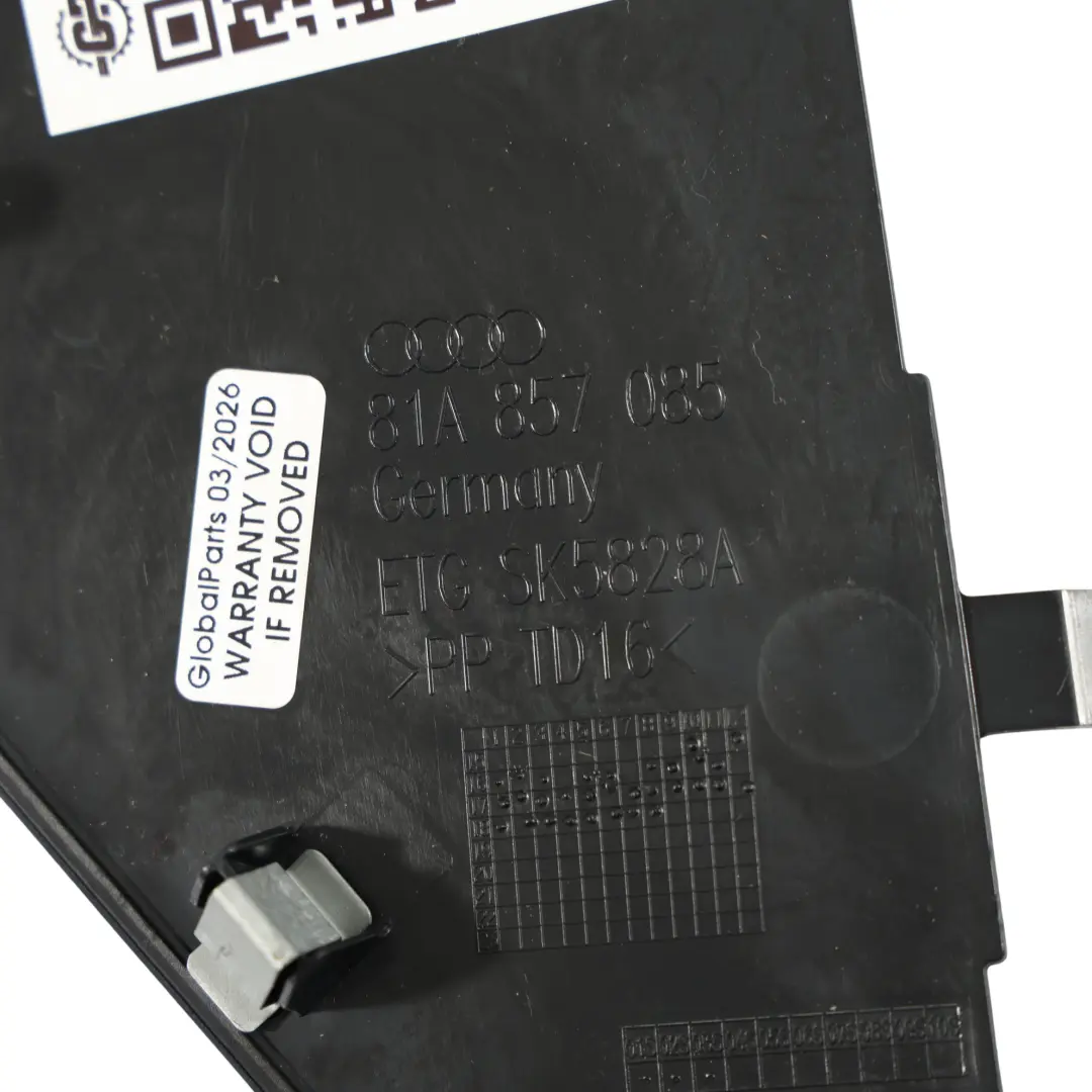 Armaturenbrett Endverkleidung Abdeckung Vorne Links für Audi Q2 GA mit Teilenummer 81A857085 Audi Q2 GA Armaturenbrett Endverkleidung Abdeckung Vorne Links - SKU 81A857085 - Teilenummer 81A857085