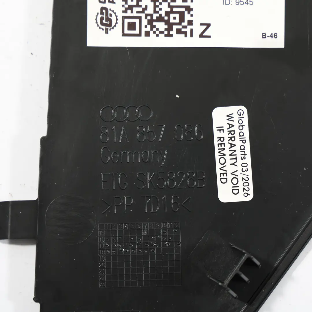 Audi Q2 GA Armaturenbrett Endverkleidung Abdeckung Vorne Rechts - SKU 81A857086 - Teilenummer 81A857086