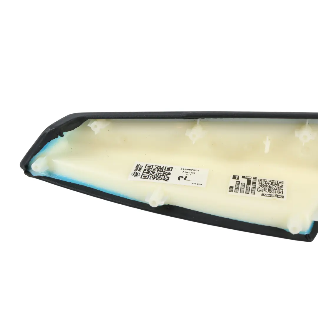 Door Card Armrest Cover Trim Rear Left N/S Soul Black to Audi Q2 GA with Part number 81A867373 Audi Q2 GA Door Card Armrest Cover Trim Rear Left N/S Soul Black - SKU 81A867373 - Part number 81A867373