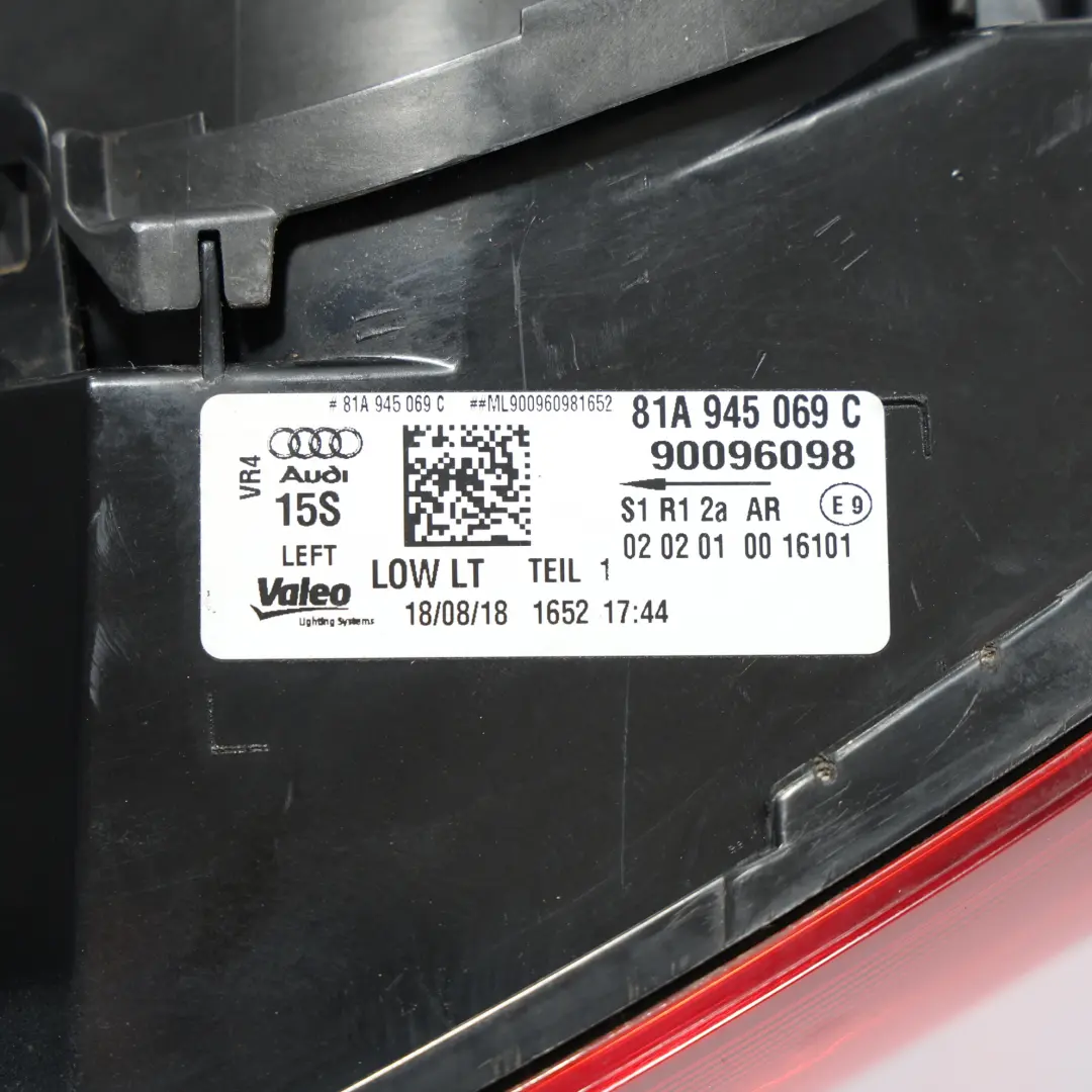 Audi Q2 GA Feu Arrière Gauche Hayon - SKU 81A945069C - Numéro de pièce 81A945069C