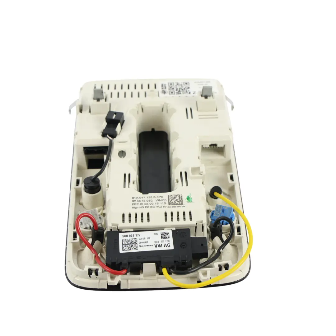 Audi A1 GA Q3 F3 Panel Luz Techo Interior Delantero Interruptor 81A947135CH - SKU 81A947135S - Número de pieza 81A947135S