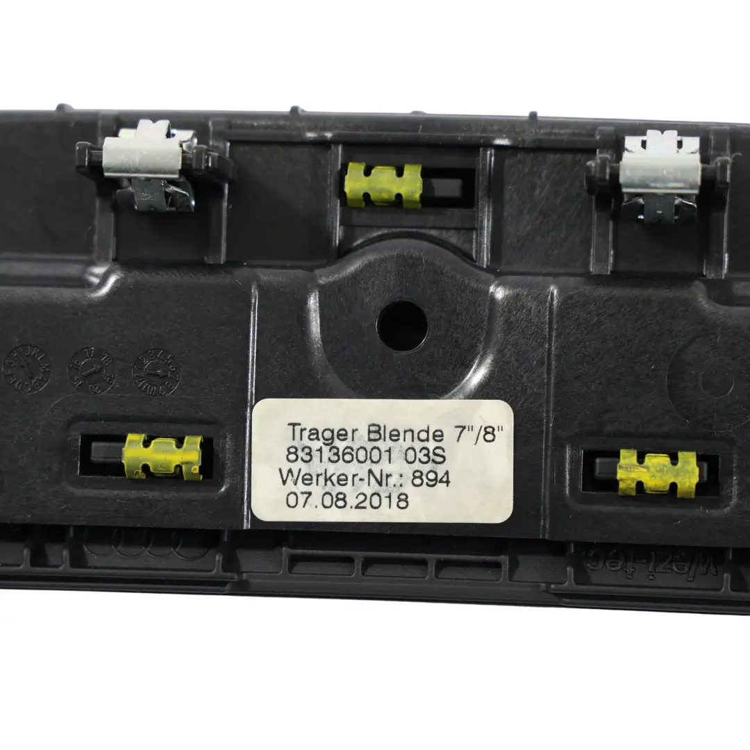 Armaturenbrett Display Mittel Bildschirm Zierblende für Audi Q2 GA mit Teilenummer 81C857186 Audi Q2 GA Armaturenbrett Display Mittel Bildschirm Zierblende - SKU 81C857186 - Teilenummer 81C857186