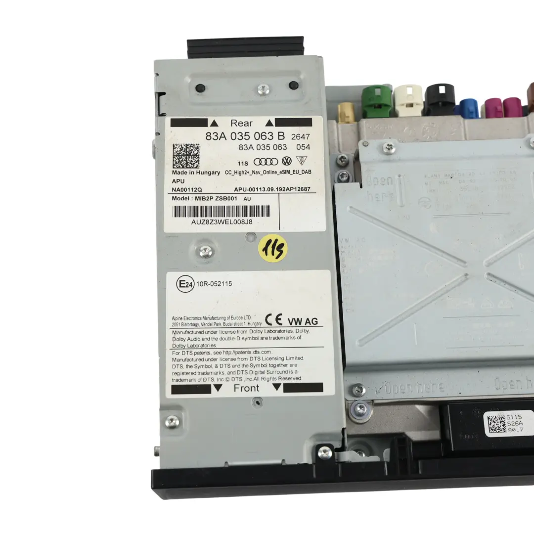 Multimedia Head Unit Display Control Module to Audi A1 GB Q3 F3 with Part number 83A035063B Audi A1 GB Q3 F3 Multimedia Head Unit Display Control Module - SKU 83A035063B - Part number 83A035063B