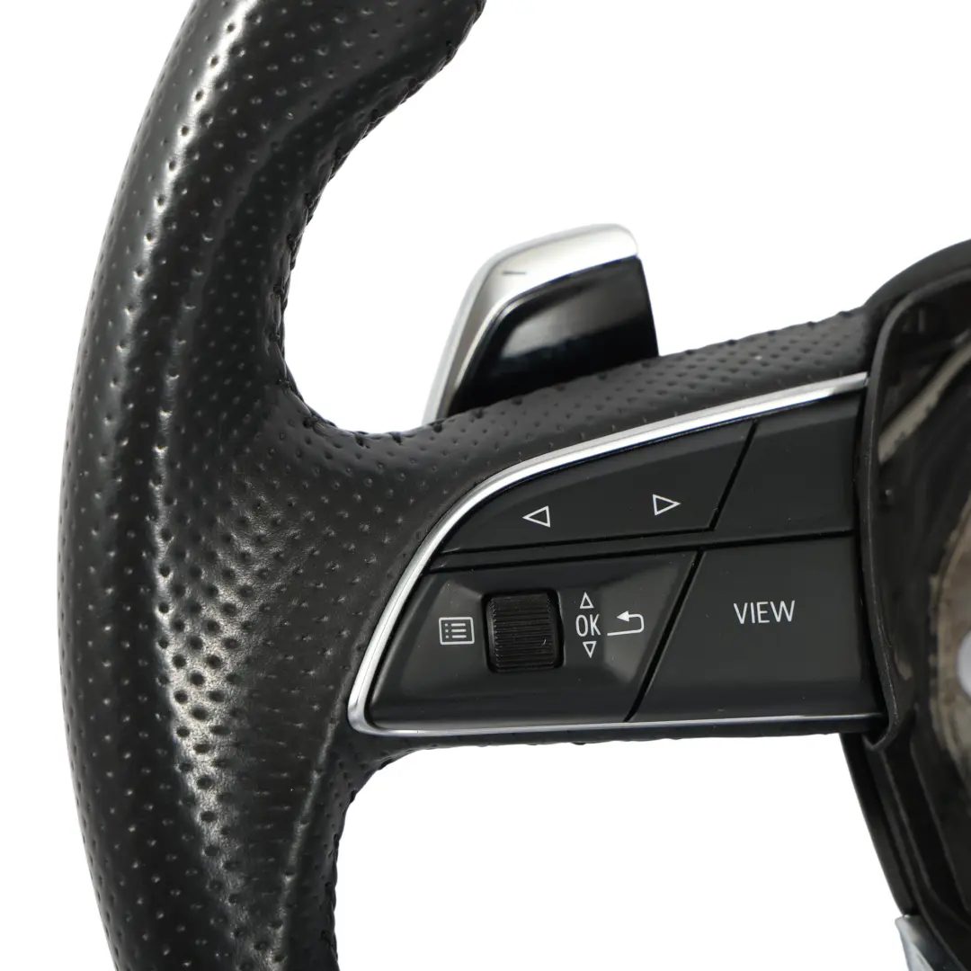 RSQ3 F3 Lenkrad Schwarz Leder Flachboden Schaltwippen für Audi Q3 mit Teilenummer 83A419091Q Audi Q3 RSQ3 F3 Lenkrad Schwarz Leder Flachboden Schaltwippen - SKU 83A419091Q - Teilenummer 83A419091Q