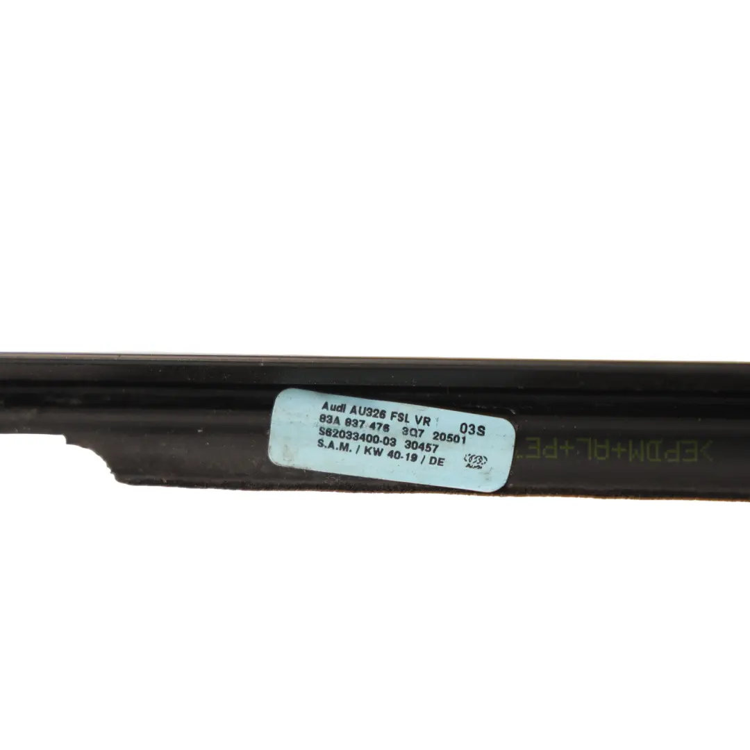 Audi Q3 F3 Front Door Window Outer Weather Strip Seal Right O/S - SKU 83A837476 - Part number 83A837476