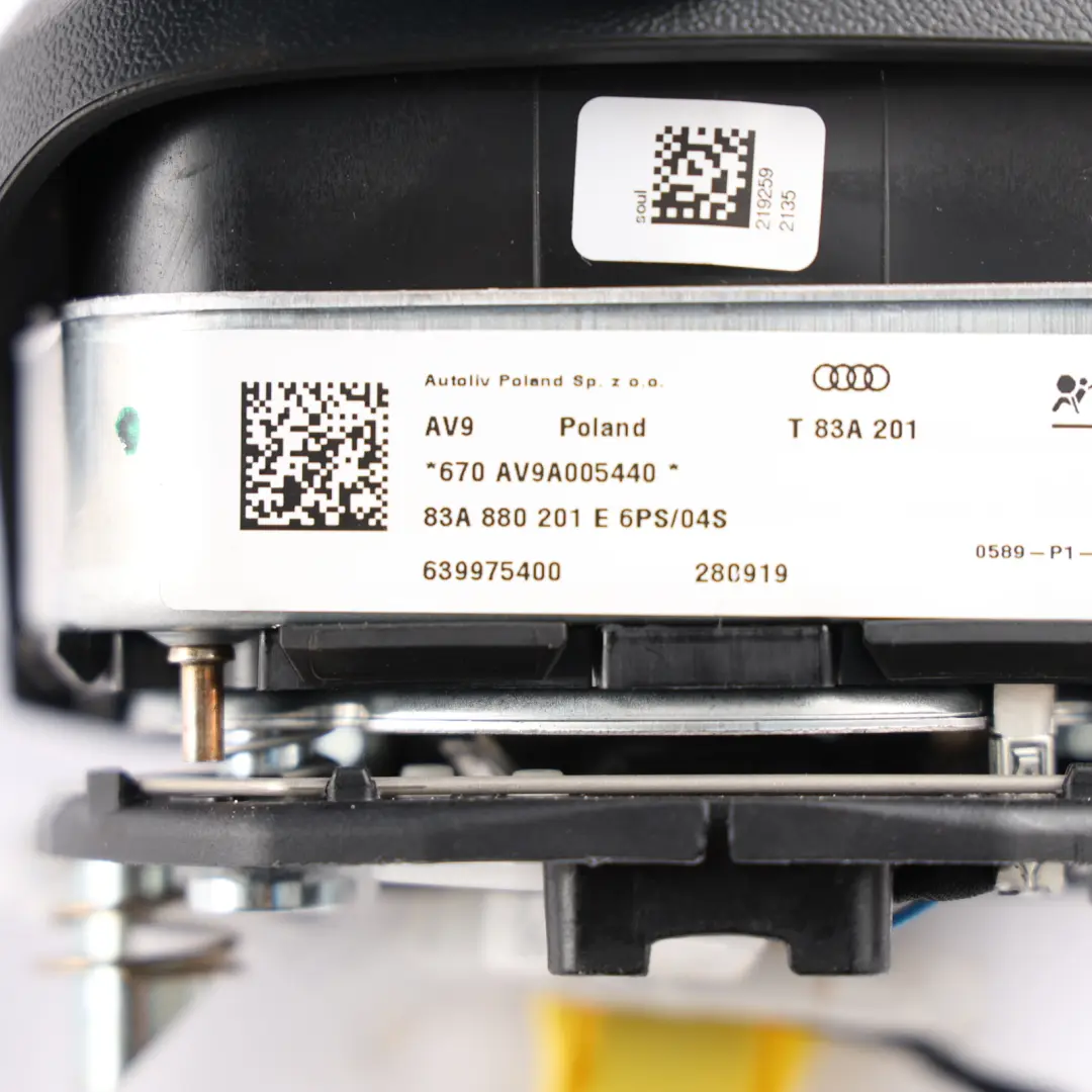 Steering Wheel Driver Air Module Unit to Audi Q3 F3 with Part number 83A880201E Audi Q3 F3 Steering Wheel Driver Air Module Unit - SKU 83A880201E - Part number 83A880201E