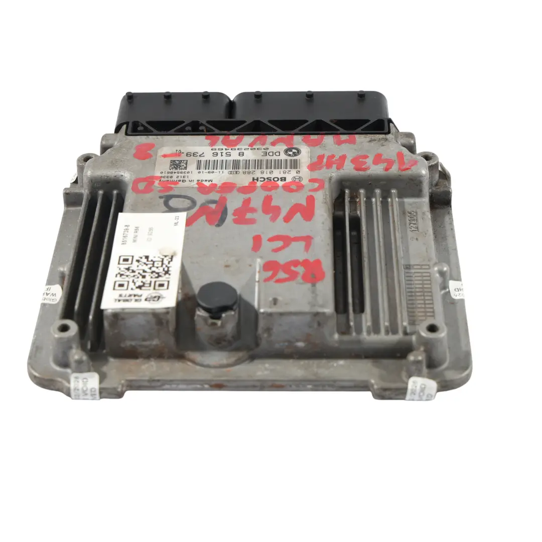 143HP N47N Motor Steuergerät DDE Manuell für Mini Cooper SD R55 R56 LCI R60 mit Teilenummer 8516739 Mini Cooper SD R55 R56 LCI R60 143HP N47N Motor Steuergerät DDE Manuell - SKU 8516739-8 - Teilenummer 8516739