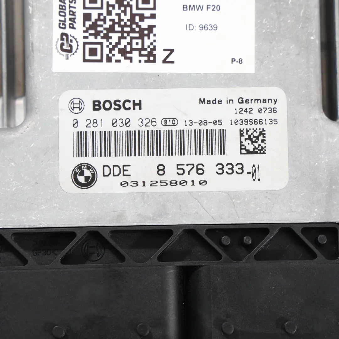 BMW F20 F30 120d 320d N47N 184HP Engine Control Unit ECU DDE Manual - SKU 8576333-11 - Part number 8576333