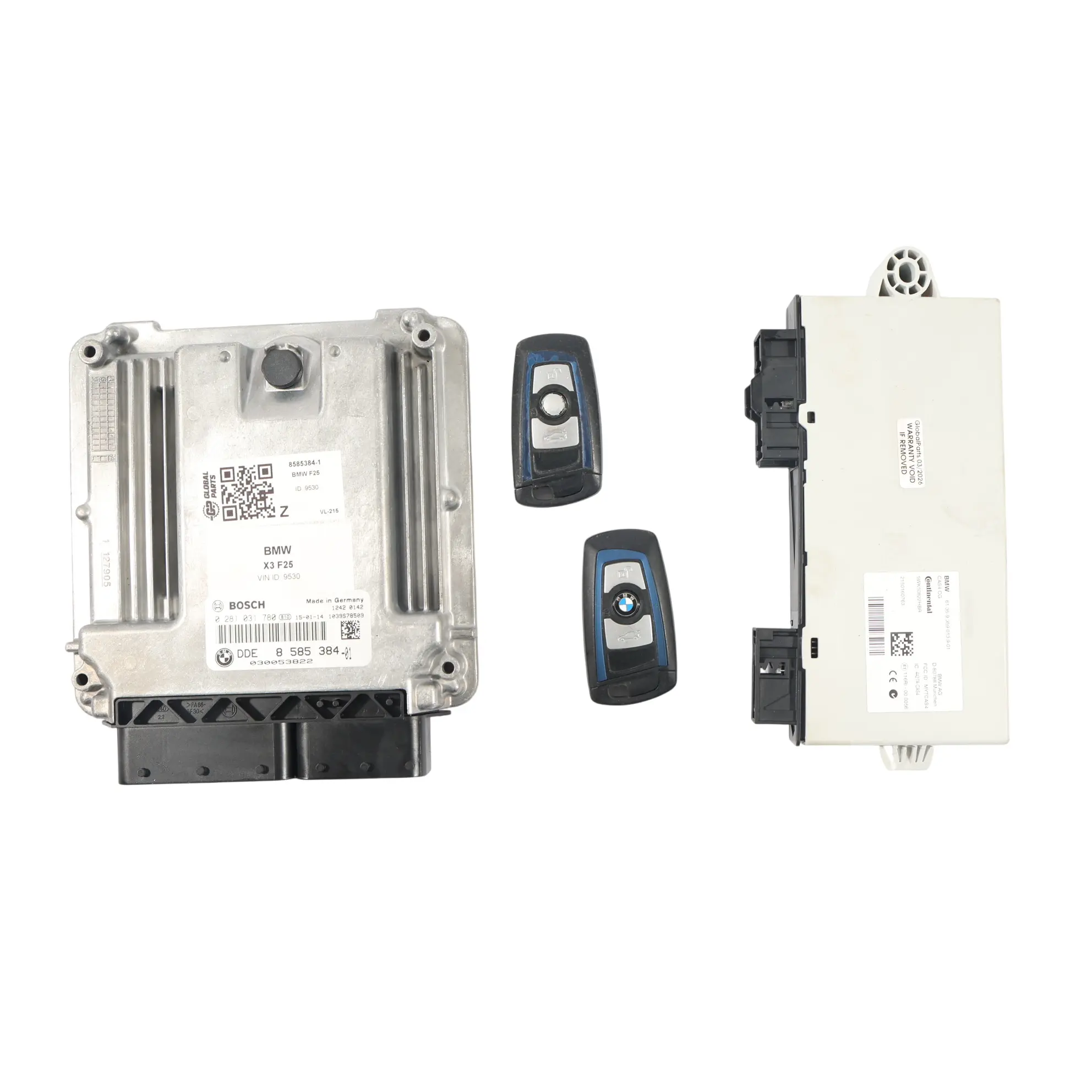 BMW X4 F26 X5 F15 N57 Diesel Engine Control ECU Kit Set 8585384 Automatic