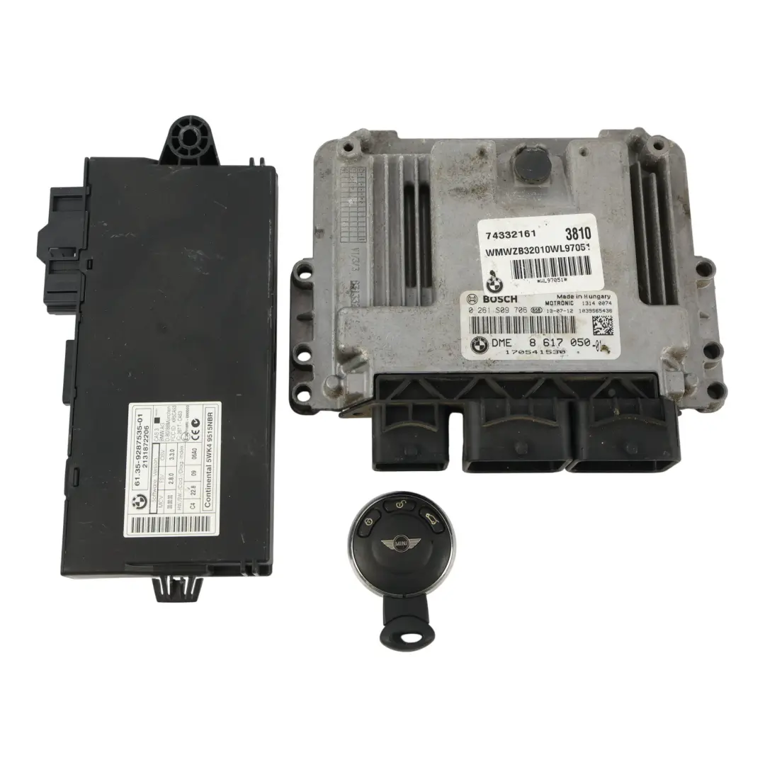 122HP Engine ECU Kit DME CAS 3 + Key to Mini Cooper R56 LCI R58 N16 1.6 with Part number 8617050 Mini Cooper R56 LCI R58 N16 1.6 122HP Engine ECU Kit DME CAS 3 + Key - SKU 8617050-6 - Part number 8617050