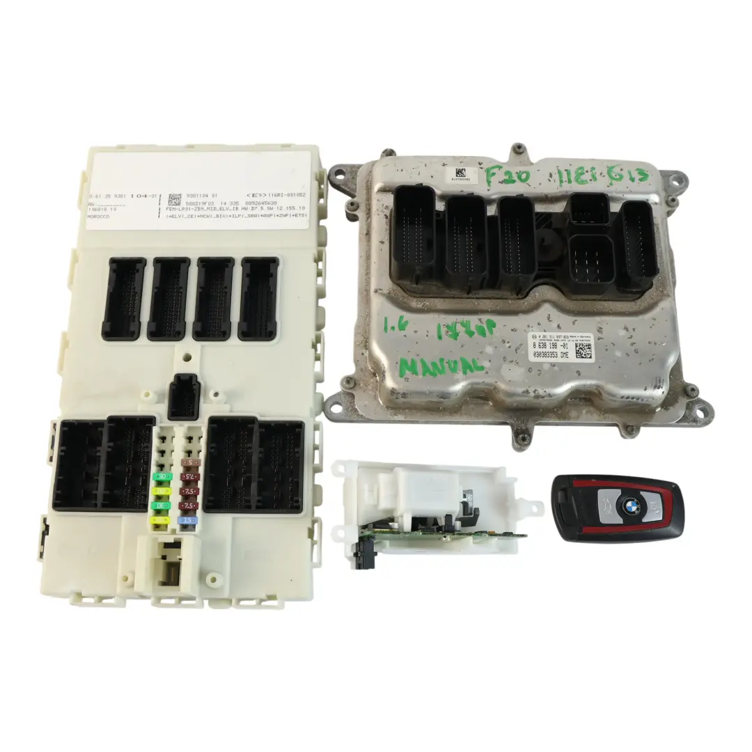 BMW F20 118i N13 170HP Komputer Sterownik Silnika DME ECU Zestaw - SKU 8638198-10 - Numer Części 8638198
