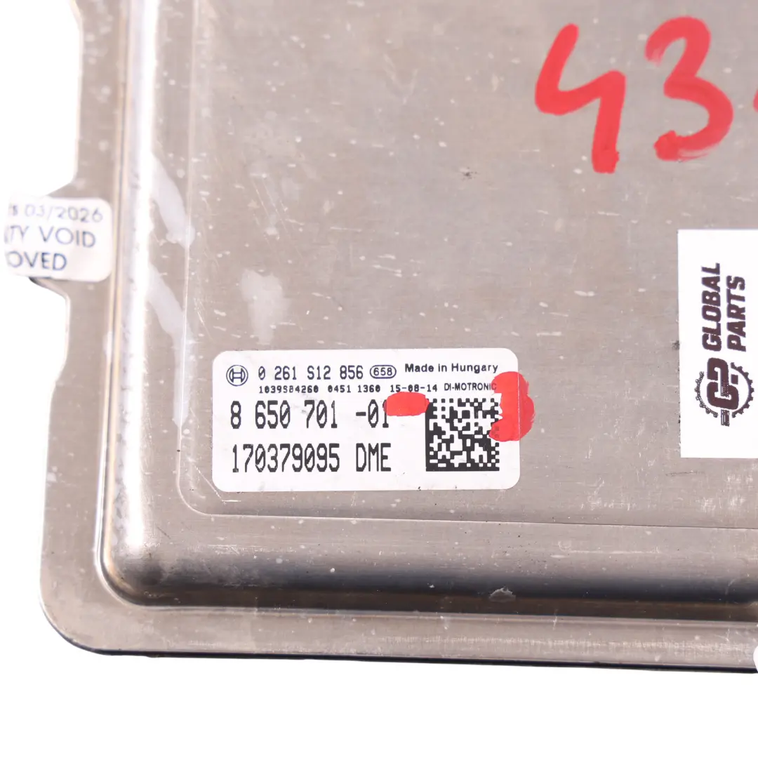 S55 431HP Komputer Silnika ECU DME Automat do BMW F80 M3 F82 F83 M4 o numerze 8650701 BMW F80 M3 F82 F83 M4 S55 431HP Komputer Silnika ECU DME Automat - SKU 8650701-3 - Numer Części 8650701