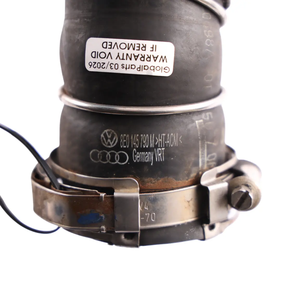 Pressure Pipe Hose 2.0 TDI Boost to Audi A4 B7 Intercooler with Part number 8E0145790P Audi A4 B7 Intercooler Pressure Pipe Hose 2.0 TDI Boost - SKU 8E0145790P - Part number 8E0145790P