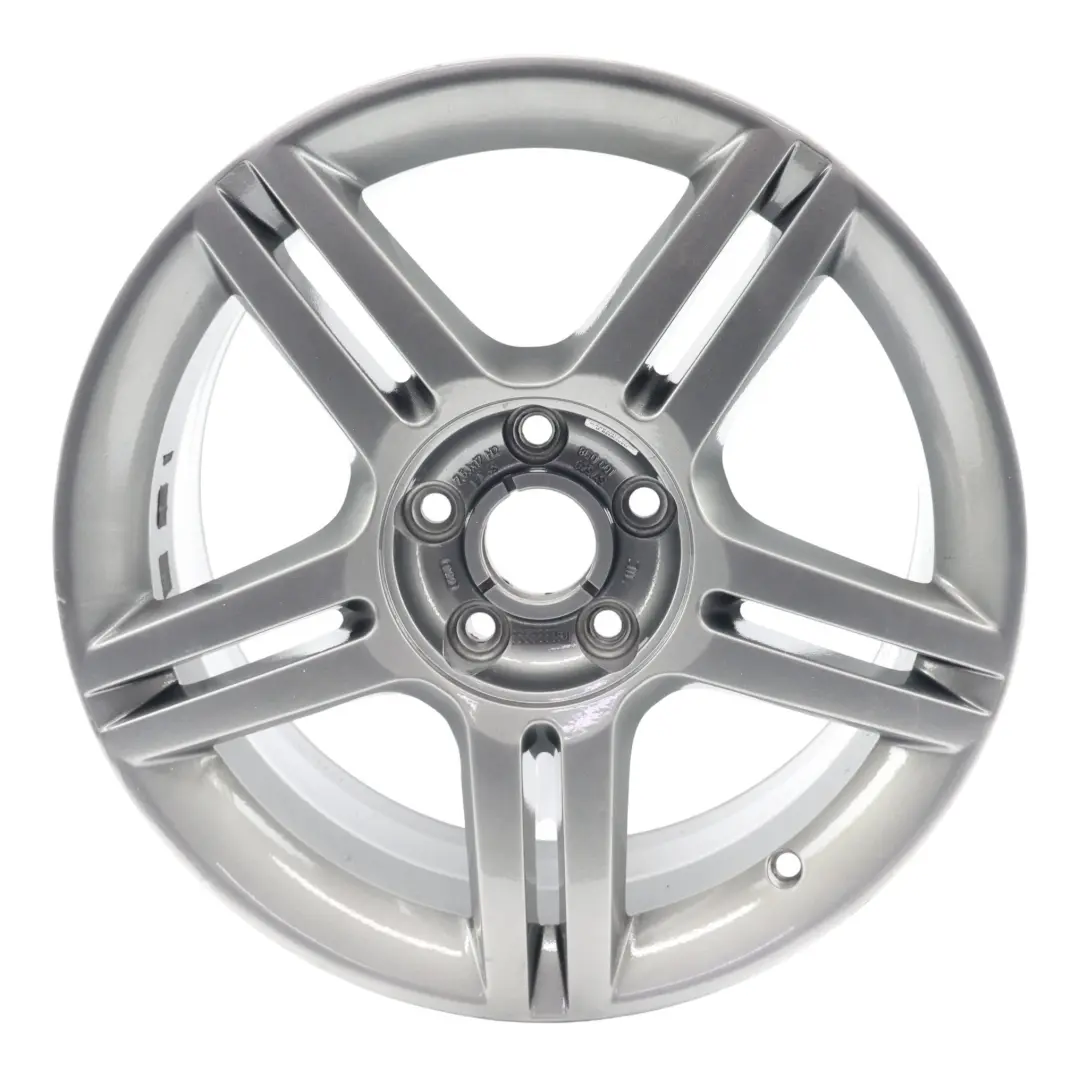 Audi A4 B7 Leicht Metallfelge Silber 17" ET:45 7,5J 5 Doppel Speiche - SKU 8E0601025AS-2 - Teilenummer 8E0601025AS