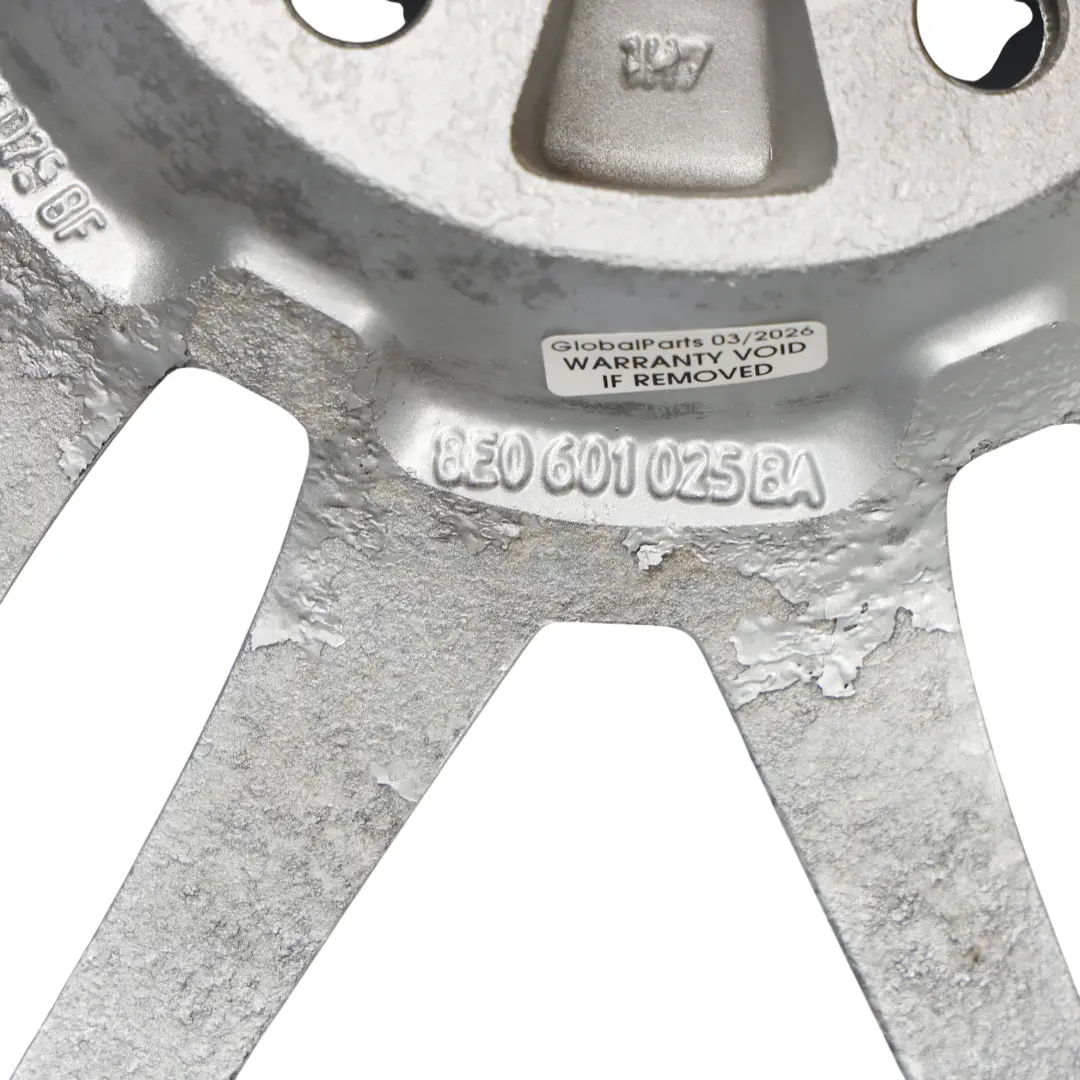 Cerchio In Lega Argento 18" 8J ET:43 per Audi A4 B6 B7 con numero di parte 8E0601025BA Audi A4 B6 B7 Cerchio In Lega Argento 18" 8J ET:43 - SKU 8E0601025BA-2 - Numero di parte 8E0601025BA