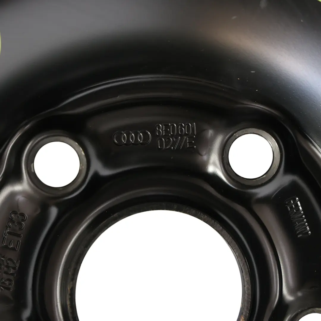 Audi A4 B7 Rueda Repuesto Compacta Acero R15 6,5J Dunlop 195/65 8E0601027C - SKU 8E0601027E - Número de pieza 8E0601027E