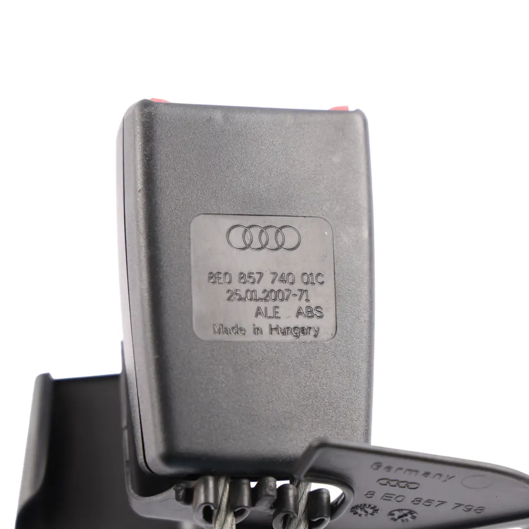 Audi A4 S4 B7 Rear Seat Belt Buckle Clip Right O/S Driver Side - SKU 8E0857740 - Part number 8E0857740