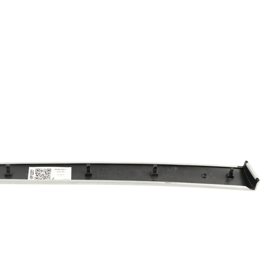 Baguette Garniture Porte Arrière Droite Aluminium Brossé pour Audi A4 B7 à propos du numéro de pièce 8E0867420 Audi A4 B7 Baguette Garniture Porte Arrière Droite Aluminium Brossé - SKU 8E0867420-1 - Numéro de pièce 8E0867420