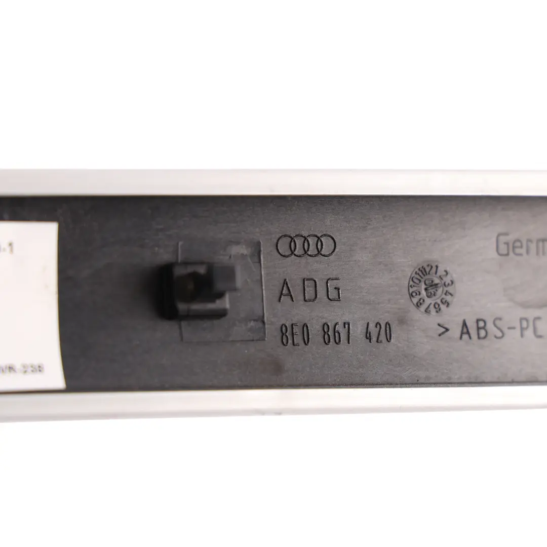 Door Card Trim Cover Strip Rear Right O/S Brushed Aluminium to Audi A4 B7 with Part number 8E0867420 Audi A4 B7 Door Card Trim Cover Strip Rear Right O/S Brushed Aluminium - SKU 8E0867420-1 - Part number 8E0867420