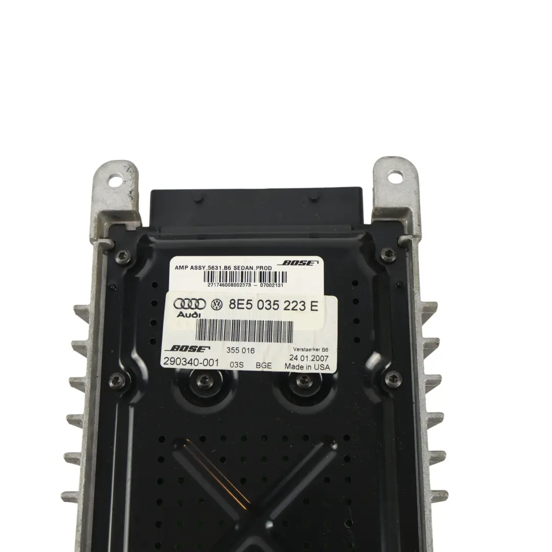 Bose Amplificador Módulo Sistema Sonido para Audi A4 Avant B7 con número de pieza 8E5035223E Audi A4 Avant B7 Bose Amplificador Módulo Sistema Sonido - SKU 8E5035223E - Número de pieza 8E5035223E