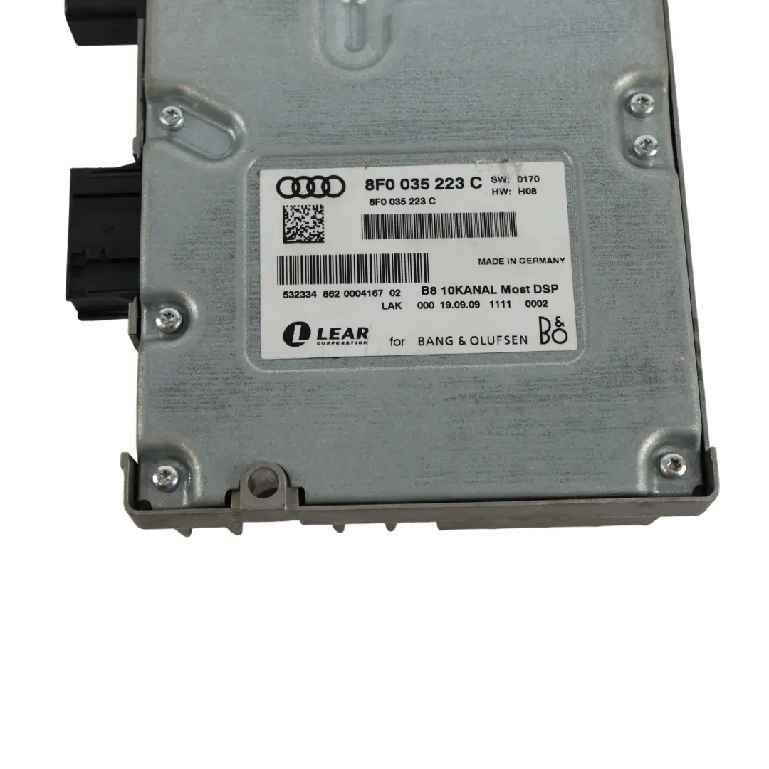 Audi A5 S5 8F Sound System Audio Amplifier Amp Unit Bang & Olufsen - SKU 8F0035223C - Part number 8F0035223C