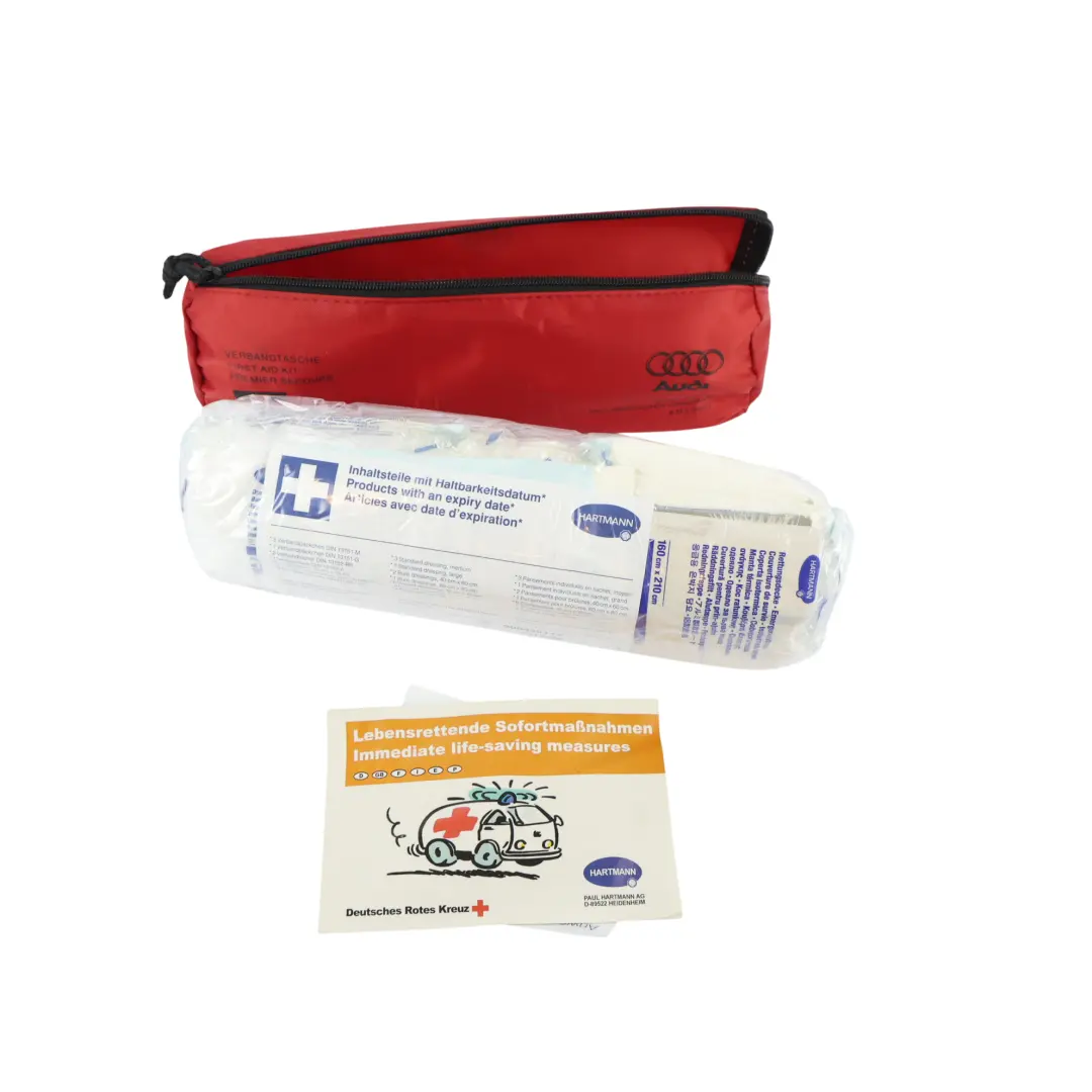 Audi Kit Pronto Soccorso Medico Emergenza Universale Rosso - SKU 8F0860282A - Numero di parte 8F0860282A