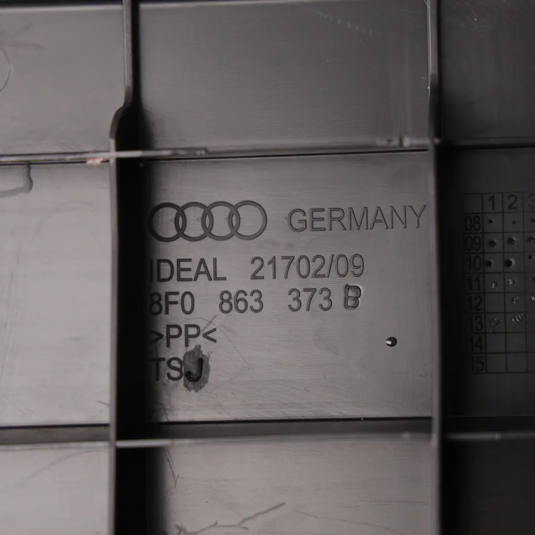 Audi A5 S5 8F Convertible Boot Floor Carpet Extension Panel - SKU 8F0863373B - Part number 8F0863373B