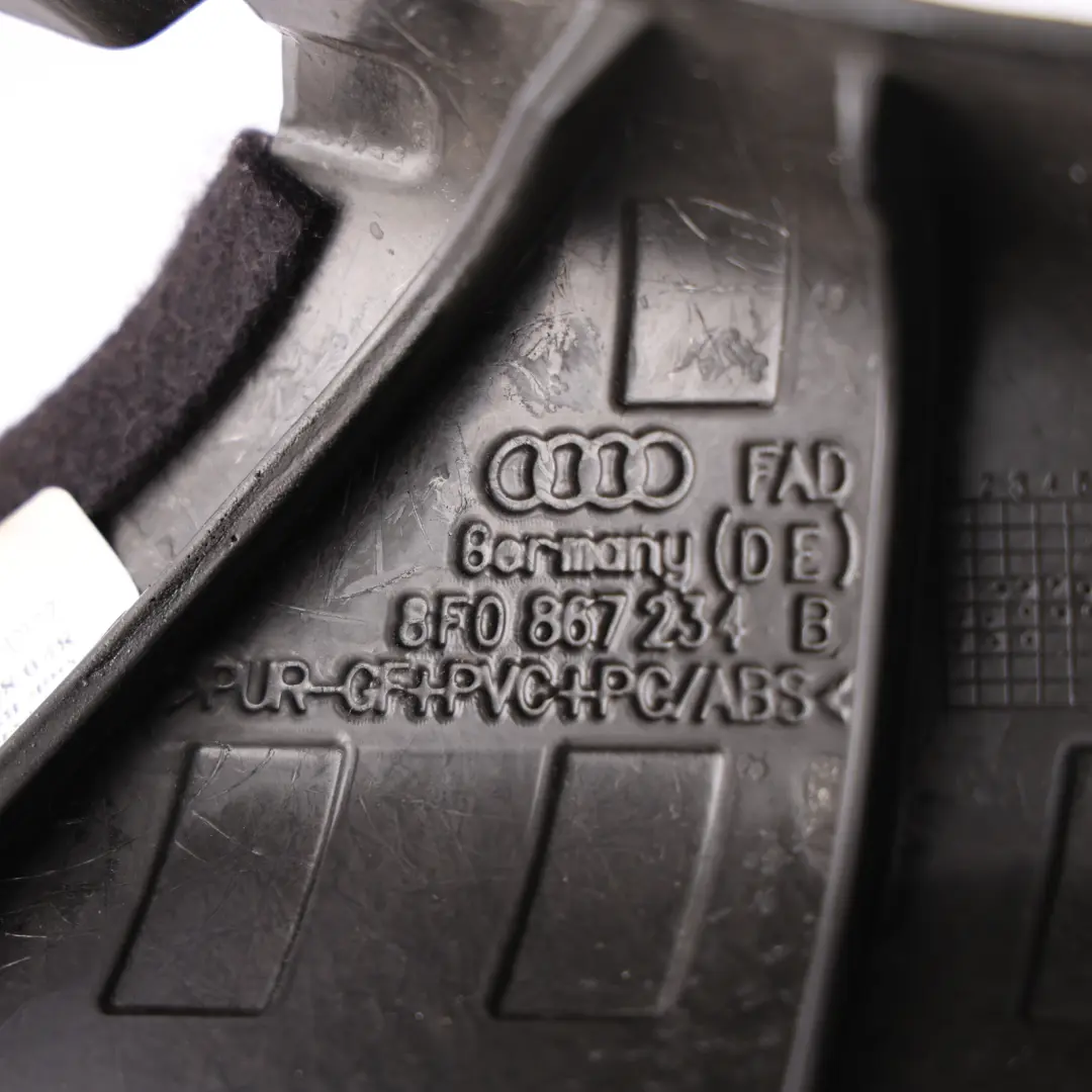 Audi A5 S5 8F Convertible A-Pillar Trim Cover Panel Black Right O/S - SKU 8F0867234B - Part number 8F0867234B