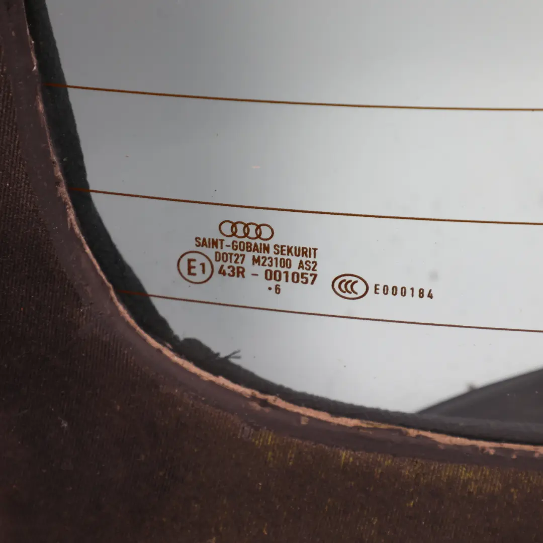 Audi A4 B7 Cabrio Soft Top Folding Roof Cover Rear Window Glass - SKU 8H0871035E-1 - Part number 8H0871035E