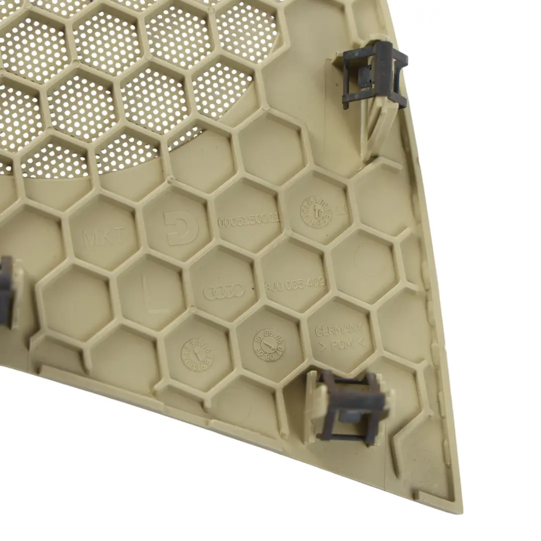 Speaker Cover Door Card Front Left N/S Trim Luxor Beige to Audi TT 8J with Part number 8J0035409 Audi TT 8J Speaker Cover Door Card Front Left N/S Trim Luxor Beige - SKU 8J0035409-1 - Part number 8J0035409