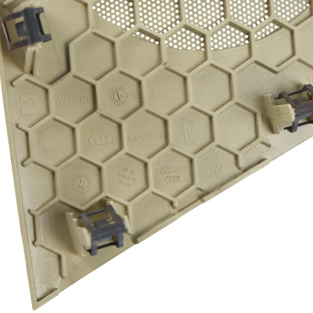 Copertura Altoparlante Porta Anteriore Destro Beige Luxor 8J0035409 per Audi TT 8J con numero di parte 8J0035410 Audi TT 8J Copertura Altoparlante Porta Anteriore Destro Beige Luxor 8J0035409 - SKU 8J0035410-1 - Numero di parte 8J0035410