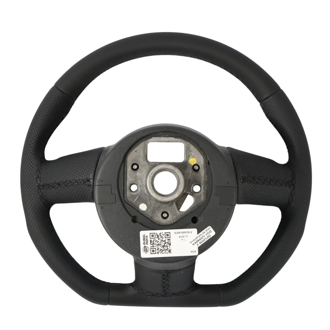Audi TT 8J Steering Wheel NEW Black Leather Flat Bottom - SKU 8J0419091B-2 - Part number 8J0419091B
