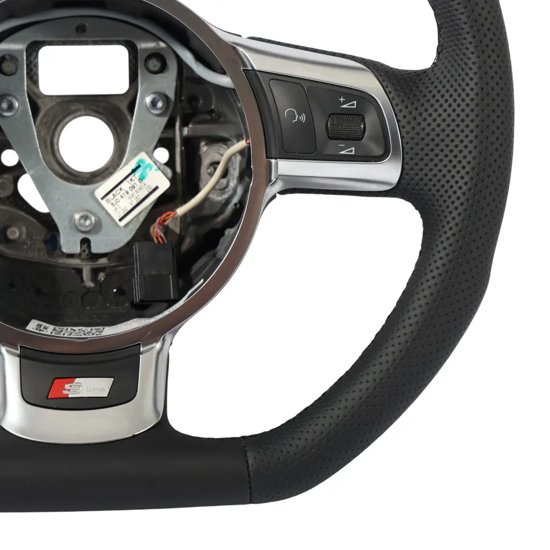 NUEVO Cuero Negro Fondo Plano para Audi TT 8J Volante con número de pieza 8J0419091B Audi TT 8J Volante NUEVO Cuero Negro Fondo Plano - SKU 8J0419091B-2 - Número de pieza 8J0419091B
