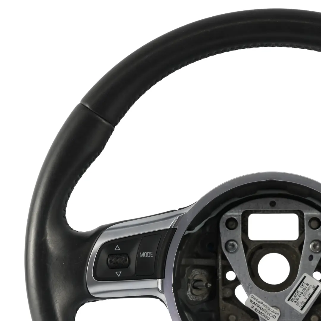 Audi TT 8J Steering Wheel Black Leather Flat Bottom - SKU 8J0419091B - Part number 8J0419091B