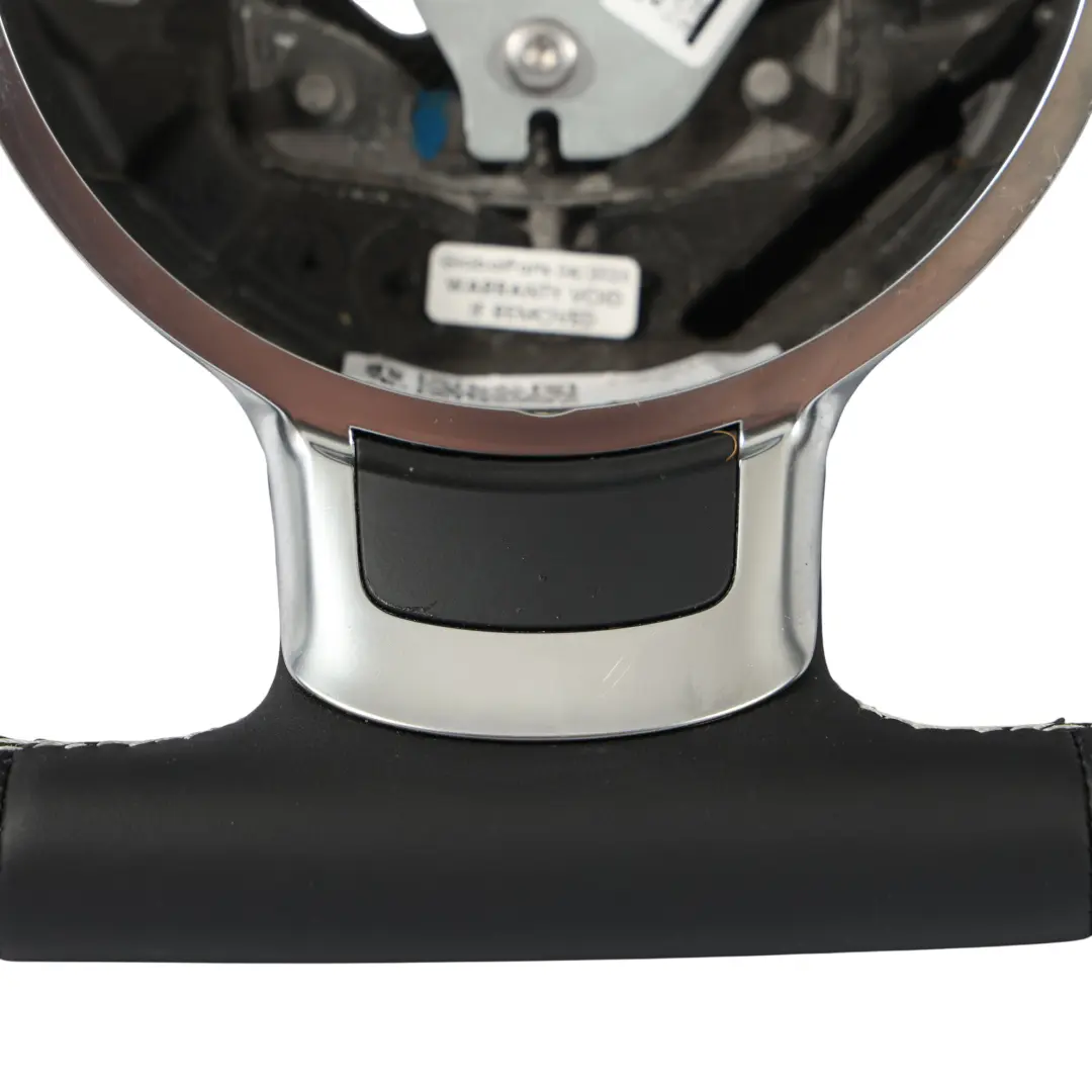 Audi A3 8P Lenkrad NEU Schwarzes Leder Flacher Boden Weißes Gewinde - SKU 8J0419091G-3 - Teilenummer 8J0419091G