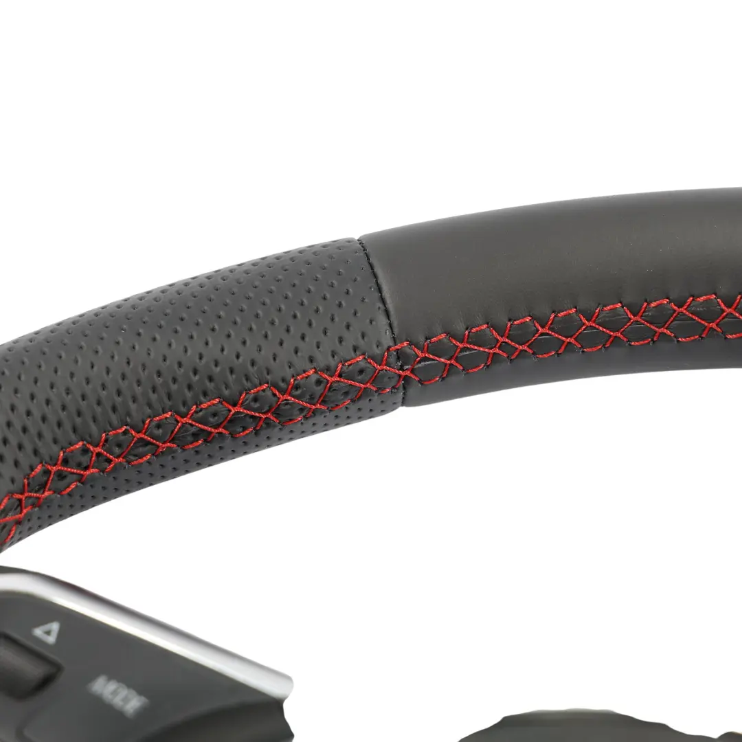 Steering Wheel NEW Black Leather Red Threads to Audi TT TTS 8J with Part number 8J0419091K Audi TT TTS 8J Steering Wheel NEW Black Leather Red Threads - SKU 8J0419091K-1 - Part number 8J0419091K
