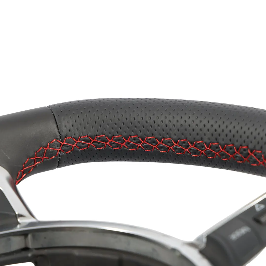 Steering Wheel NEW Black Leather Red Threads to Audi TT TTS 8J with Part number 8J0419091K Audi TT TTS 8J Steering Wheel NEW Black Leather Red Threads - SKU 8J0419091K-1 - Part number 8J0419091K