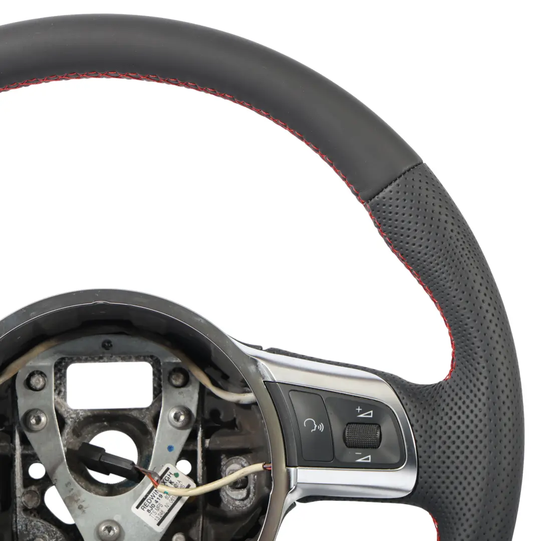 NUOVO In Pelle Nera Con Fili Rossi per Audi TT TTS 8J Volante con numero di parte 8J0419091K Audi TT TTS 8J Volante NUOVO In Pelle Nera Con Fili Rossi - SKU 8J0419091K-1 - Numero di parte 8J0419091K