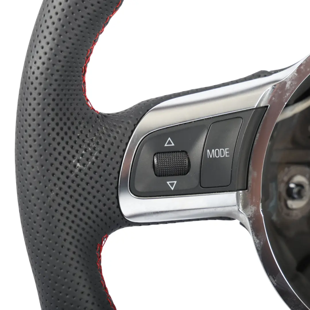 Audi TT TTS 8J Steering Wheel NEW Black Leather Red Threads - SKU 8J0419091K-1 - Part number 8J0419091K