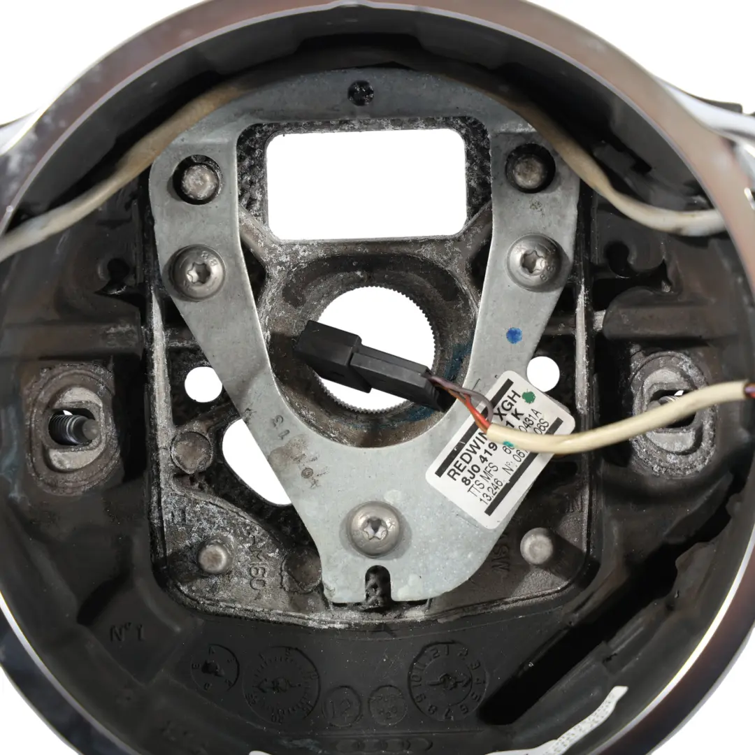 Audi TT TTS 8J Kierownica NOWA Czarna Skóra Czerwona Nić - SKU 8J0419091K-1 - Numer Części 8J0419091K