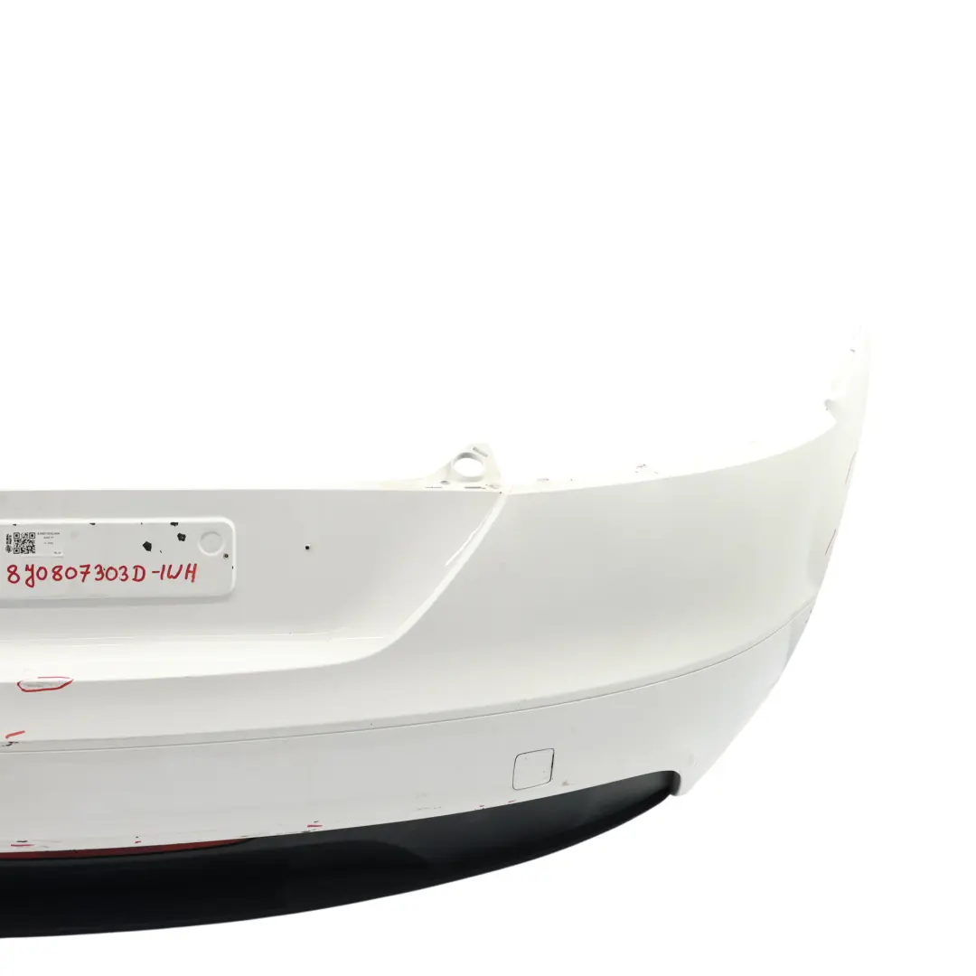 Audi TT TTS 8J Rear Bumper Trim Panel Covering Ibis White - Y9C - SKU 8J0807303D-IWH - Part number 8J0807303D