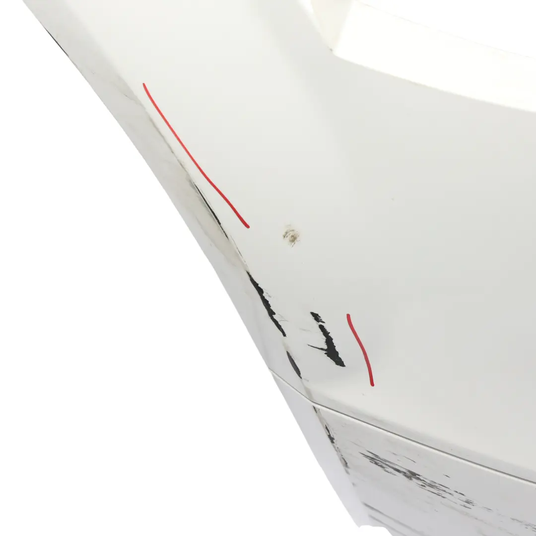 Audi TT TTS 8J Rear Bumper Trim Panel Covering Ibis White - Y9C - SKU 8J0807303D-IWH - Part number 8J0807303D