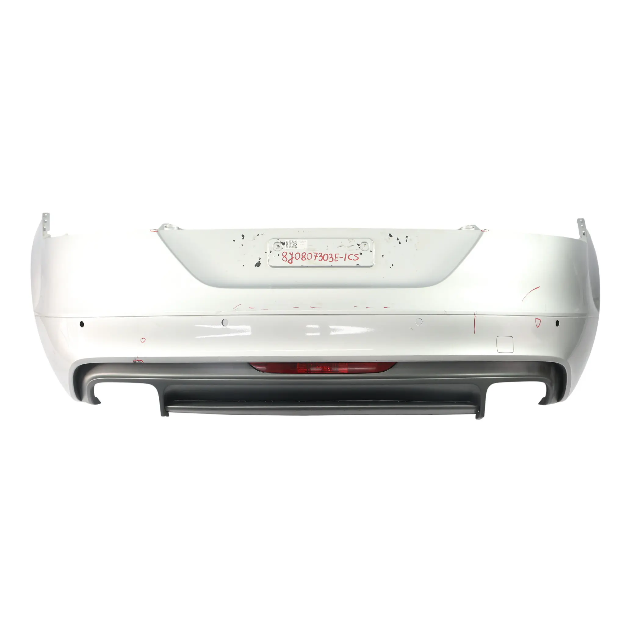 Audi TT 8J Rear Bumper Trim Panel Covering Ice Silver Metallic - X7W