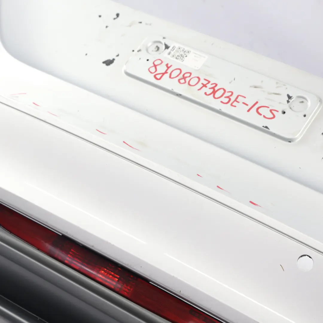 Audi TT 8J Rear Bumper Trim Panel Covering Ice Silver Metallic - X7W - SKU 8J0807303E-ICS - Part number 8J0807303E